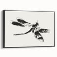 Grunge Insect Sketch Art Print - Abstract Dragonfly Canvas - Edgy Decor