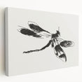 Grunge Insect Sketch Art Print - Abstract Dragonfly Canvas - Edgy Decor