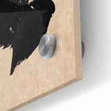 Grunge Crow Wall Art - Distressed Black Ink Print for Edgy Decor