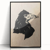 Grunge Crow Wall Art - Distressed Black Ink Print for Edgy Decor