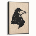 Grunge Crow Wall Art - Distressed Black Ink Print for Edgy Decor