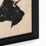 Grunge Crow Wall Art - Distressed Black Ink Print for Edgy Decor