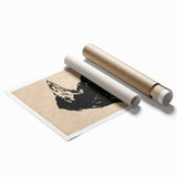 Grunge Crow Wall Art - Distressed Black Ink Print for Edgy Decor