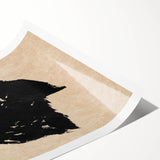 Grunge Crow Wall Art - Distressed Black Ink Print for Edgy Decor
