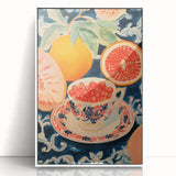 Maximalist Wall Art – Bold and Vibrant Fruit Still Life for Eclectic Decor