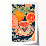 Maximalist Wall Art – Bold and Vibrant Fruit Still Life for Eclectic Decor