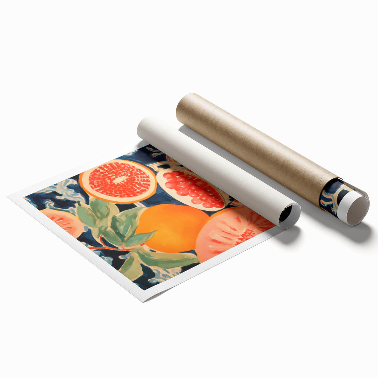 Maximalist Wall Art – Bold and Vibrant Fruit Still Life for Eclectic Decor