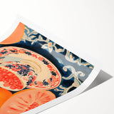 Maximalist Wall Art – Bold and Vibrant Fruit Still Life for Eclectic Decor