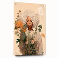 Maximalist Wall Art - Eclectic Floral Portrait for Bold Home Decor