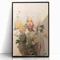 Maximalist Wall Art - Eclectic Floral Portrait for Bold Home Decor