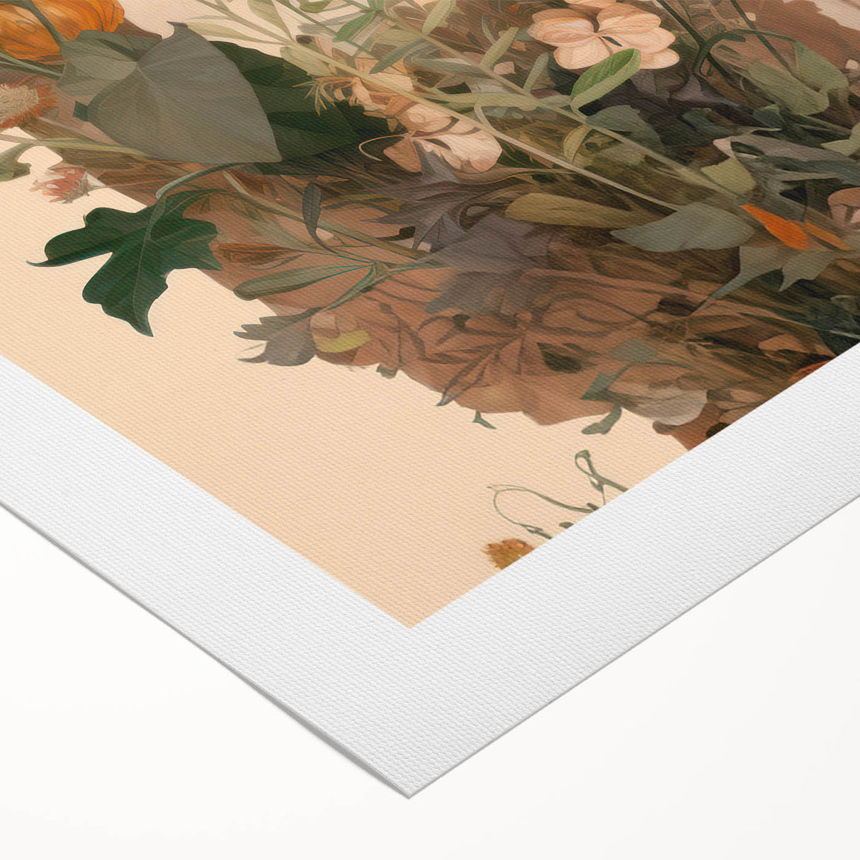 Maximalist Wall Art - Eclectic Floral Portrait for Bold Home Decor