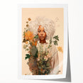 Maximalist Wall Art - Eclectic Floral Portrait for Bold Home Decor