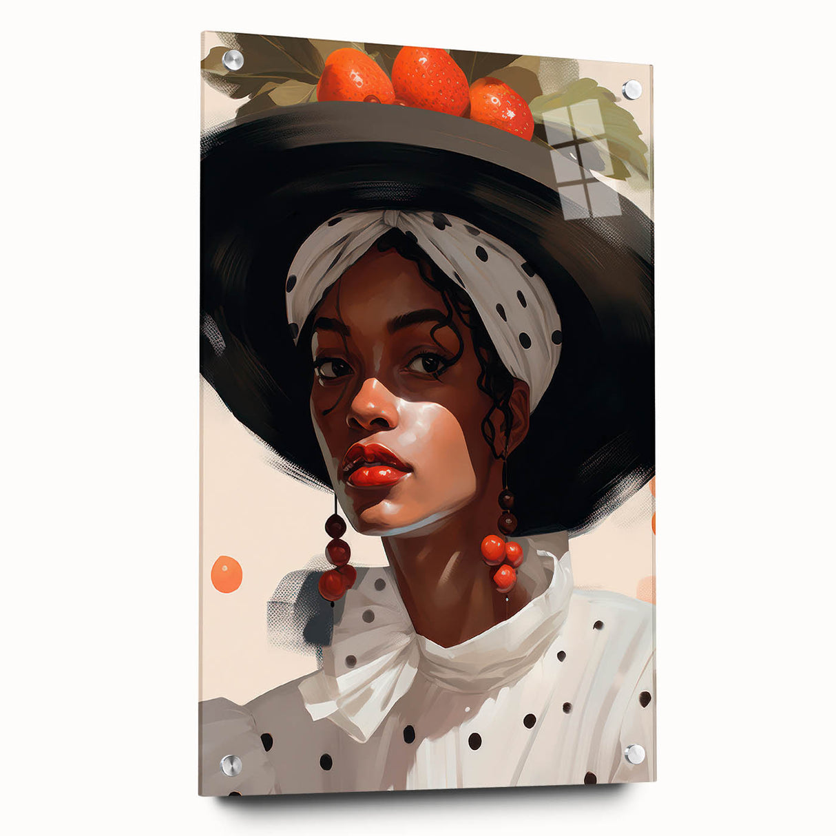 Maximalist Wall Art - Eclectic Bold Portrait for Vibrant Home Decor