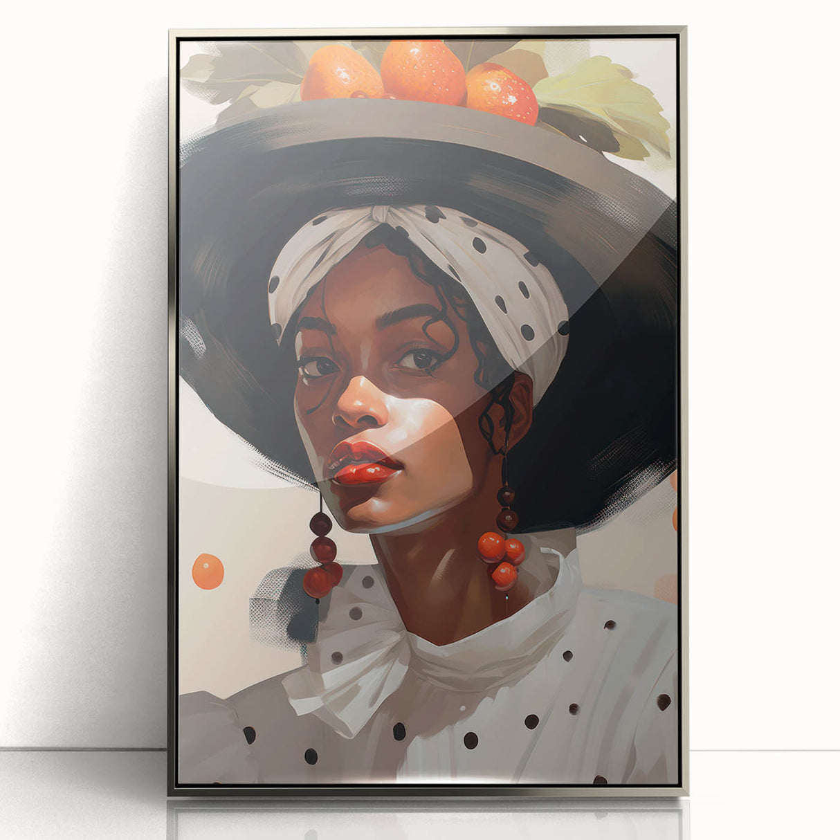 Maximalist Wall Art - Eclectic Bold Portrait for Vibrant Home Decor