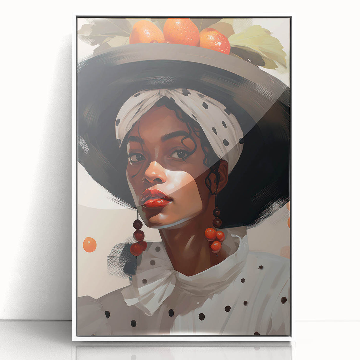 Maximalist Wall Art - Eclectic Bold Portrait for Vibrant Home Decor