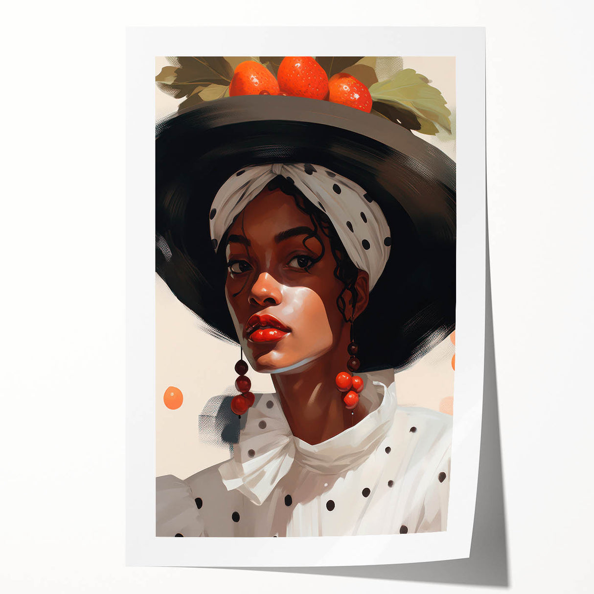 Maximalist Wall Art - Eclectic Bold Portrait for Vibrant Home Decor