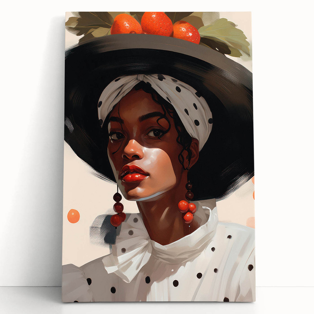 Maximalist Wall Art - Eclectic Bold Portrait for Vibrant Home Decor