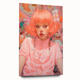 Maximalist Wall Art - Vibrant Eclectic Portrait for Bold Home Decor