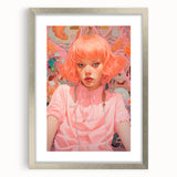 Maximalist Wall Art - Vibrant Eclectic Portrait for Bold Home Decor