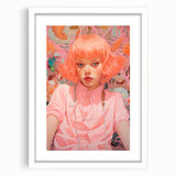 Maximalist Wall Art - Vibrant Eclectic Portrait for Bold Home Decor