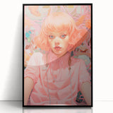 Maximalist Wall Art - Vibrant Eclectic Portrait for Bold Home Decor