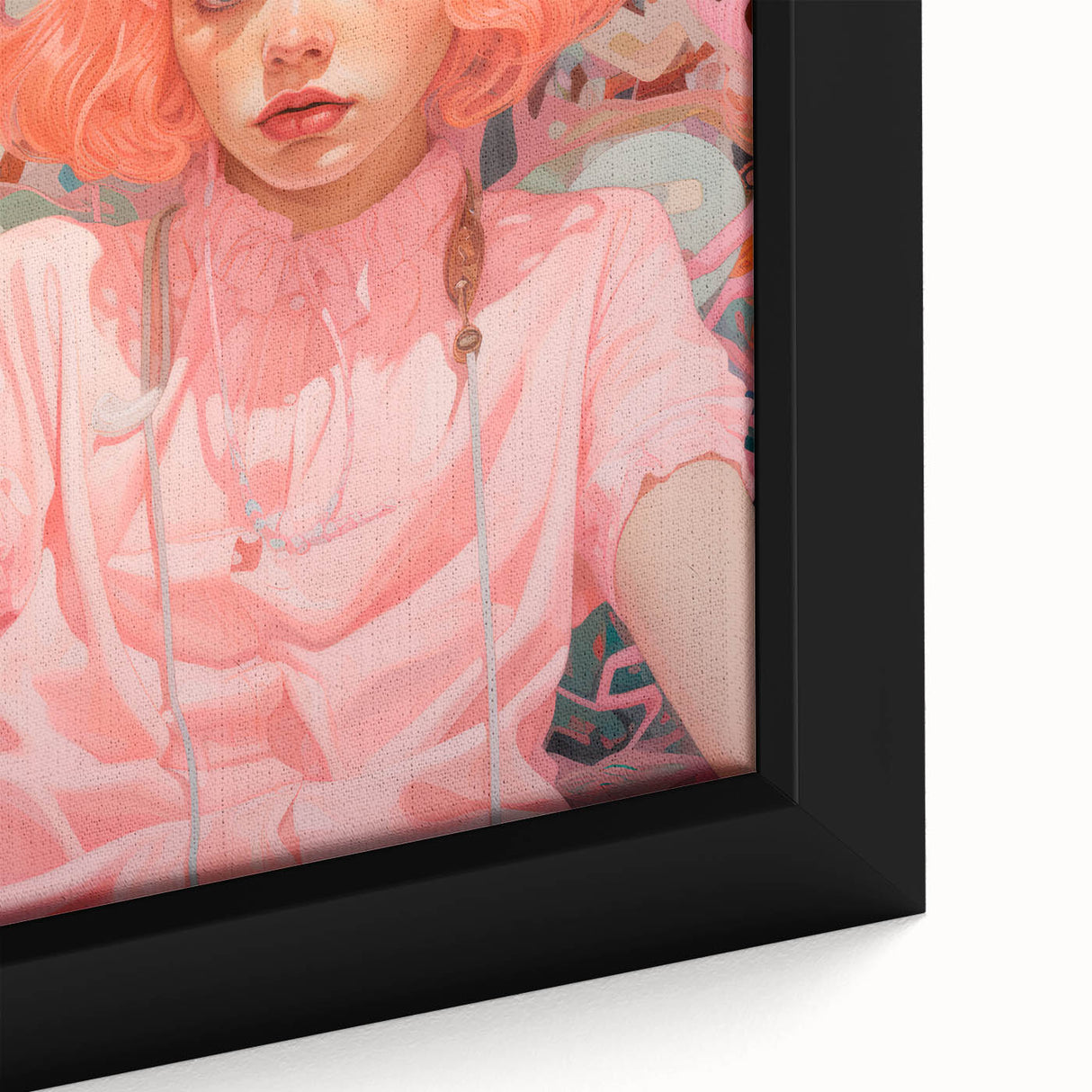 Maximalist Wall Art - Vibrant Eclectic Portrait for Bold Home Decor