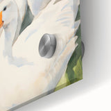 Maximalist Wall Art - Serene Goose Flock Illustration for Eclectic Decor