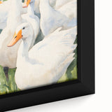 Maximalist Wall Art - Serene Goose Flock Illustration for Eclectic Decor