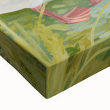 Maximalist Wall Art - Charming Geese in Lush Garden with Green Foliage