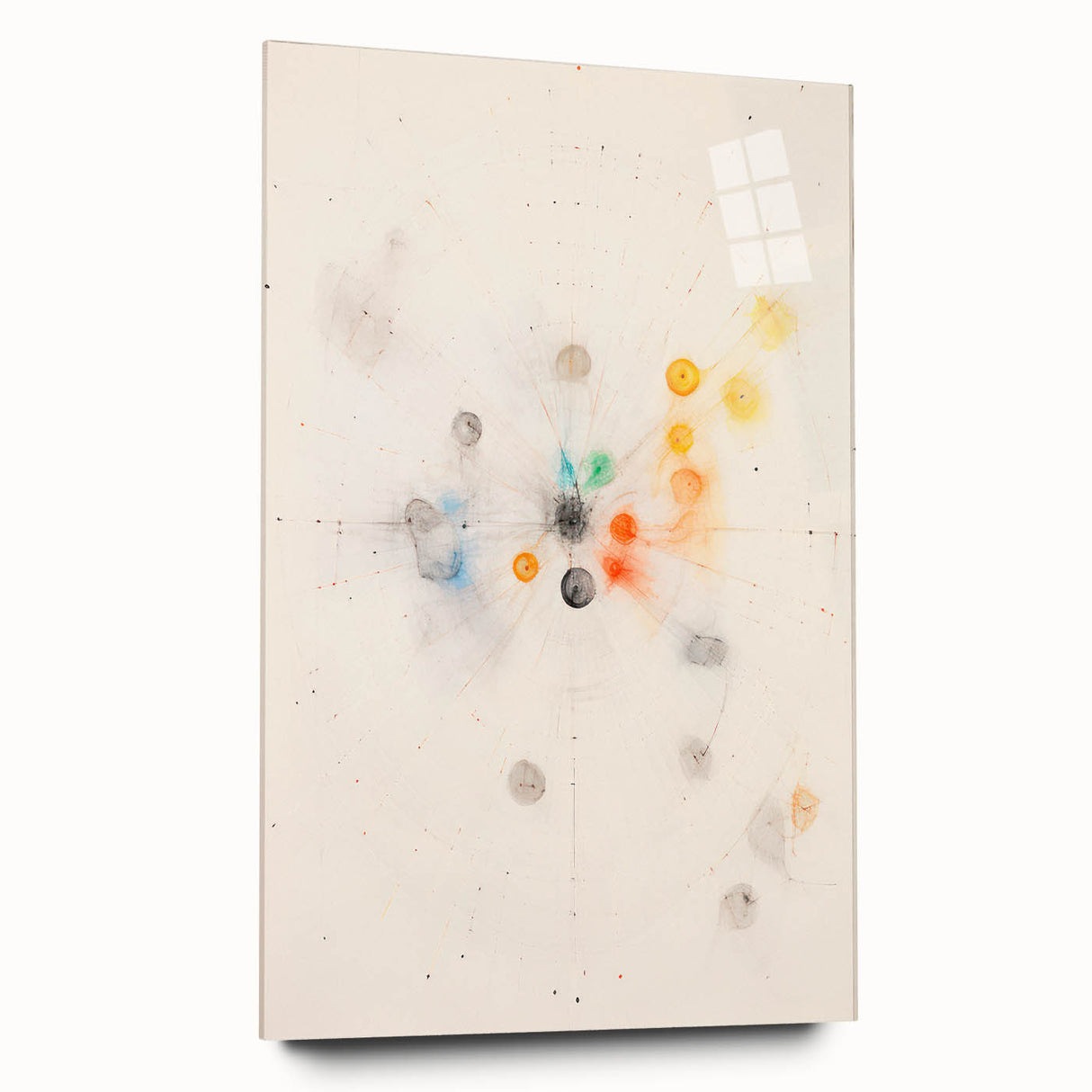 Maximalist Abstract Wall Art - Cosmic Energy in Subtle Hues for Modern Decor