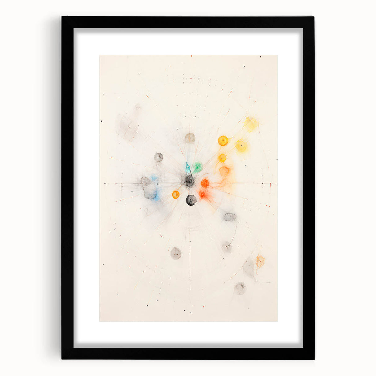 Maximalist Abstract Wall Art - Cosmic Energy in Subtle Hues for Modern Decor