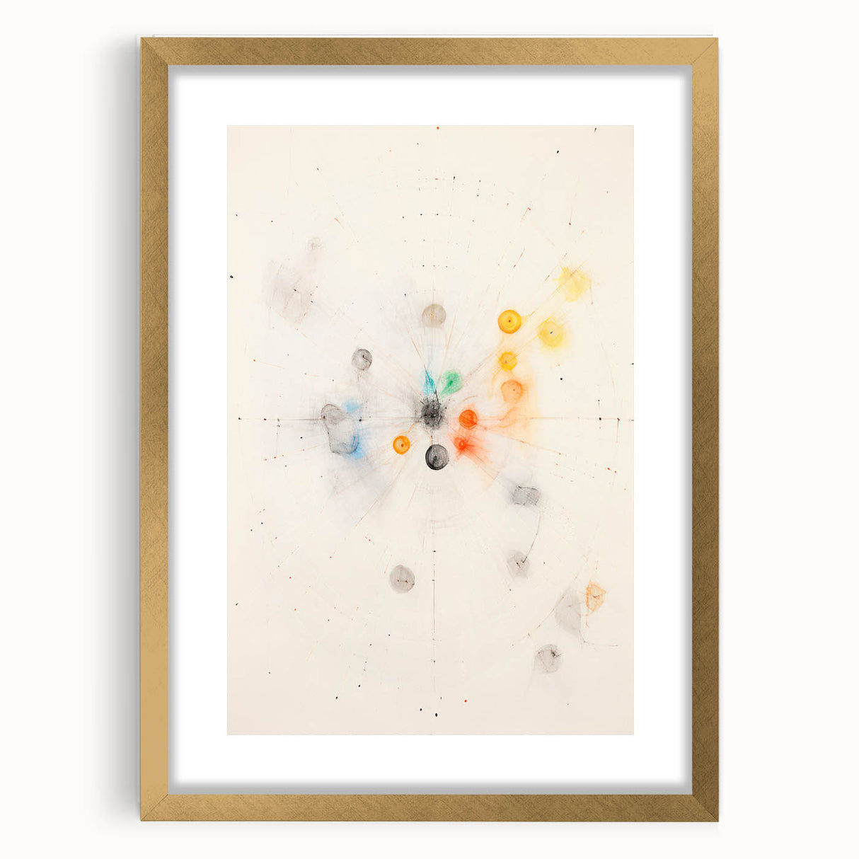 Maximalist Abstract Wall Art - Cosmic Energy in Subtle Hues for Modern Decor