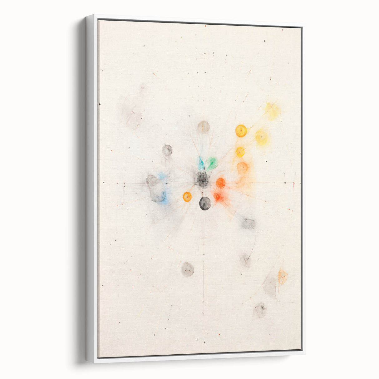 Maximalist Abstract Wall Art - Cosmic Energy in Subtle Hues for Modern Decor