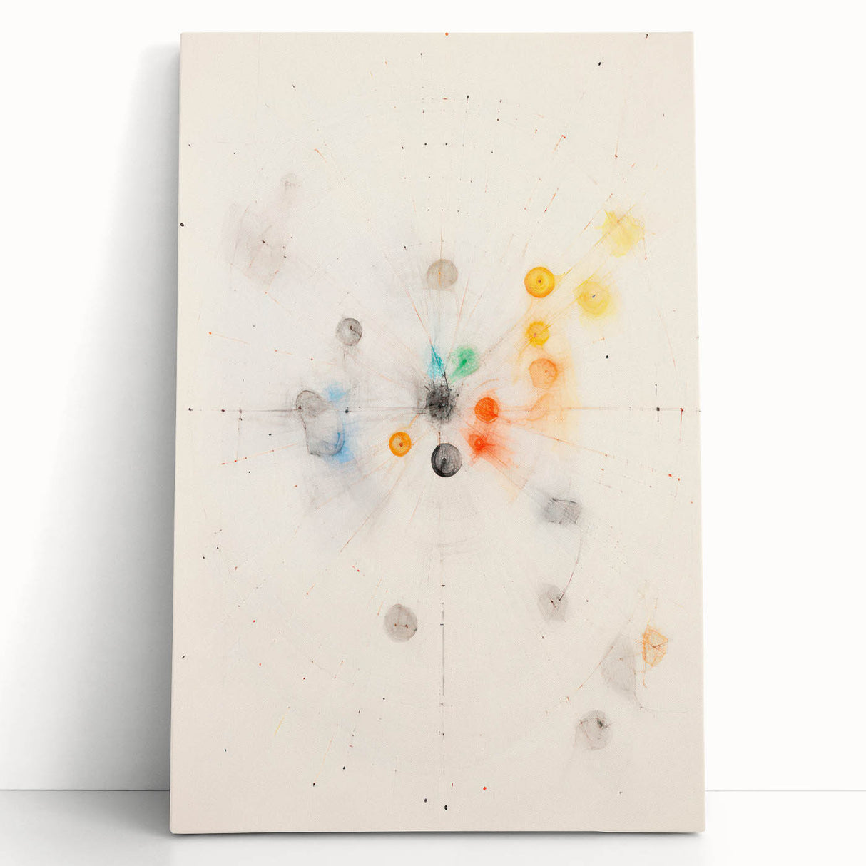 Maximalist Abstract Wall Art - Cosmic Energy in Subtle Hues for Modern Decor