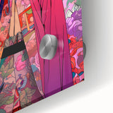 Maximalist Portrait Wall Art - Bold Feminine Elegance in Pink Floral Style