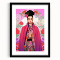 Maximalist Portrait Wall Art - Bold Feminine Elegance in Pink Floral Style