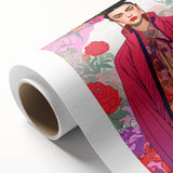 Maximalist Portrait Wall Art - Bold Feminine Elegance in Pink Floral Style