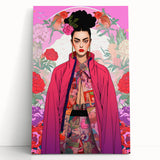 Maximalist Portrait Wall Art - Bold Feminine Elegance in Pink Floral Style
