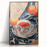 Maximalist Wall Art - Eclectic Bold Decor with Vibrant Tea Cup Design