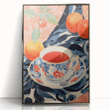 Maximalist Wall Art - Eclectic Bold Decor with Vibrant Tea Cup Design