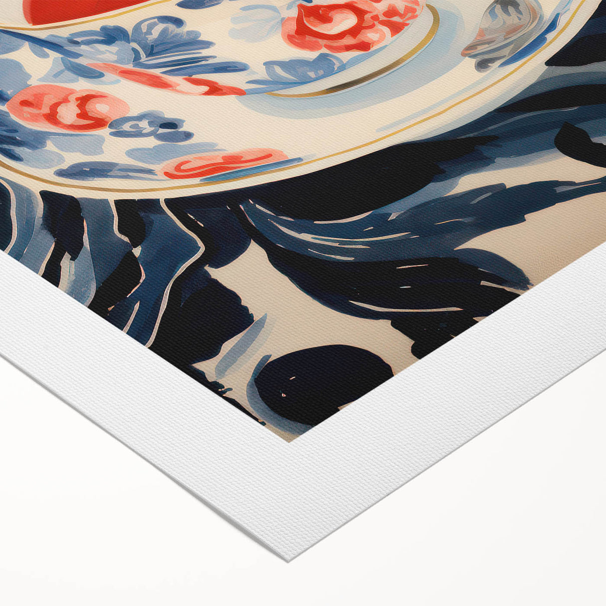 Maximalist Wall Art - Eclectic Bold Decor with Vibrant Tea Cup Design