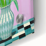 Maximalist Wall Art - Bold Floral Arrangement with Modern Vase Decor