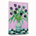 Maximalist Wall Art - Bold Floral Arrangement with Modern Vase Decor