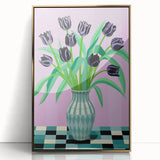 Maximalist Wall Art - Bold Floral Arrangement with Modern Vase Decor
