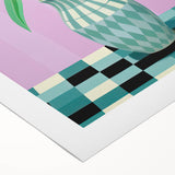 Maximalist Wall Art - Bold Floral Arrangement with Modern Vase Decor