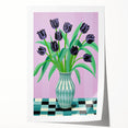 Maximalist Wall Art - Bold Floral Arrangement with Modern Vase Decor