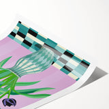 Maximalist Wall Art - Bold Floral Arrangement with Modern Vase Decor