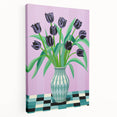 Maximalist Wall Art - Bold Floral Arrangement with Modern Vase Decor