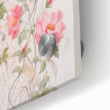 Maximalist Wall Art - Elegant Floral Design with Soft Pink Blooms