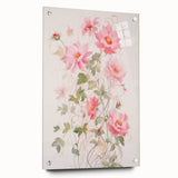 Maximalist Wall Art - Elegant Floral Design with Soft Pink Blooms